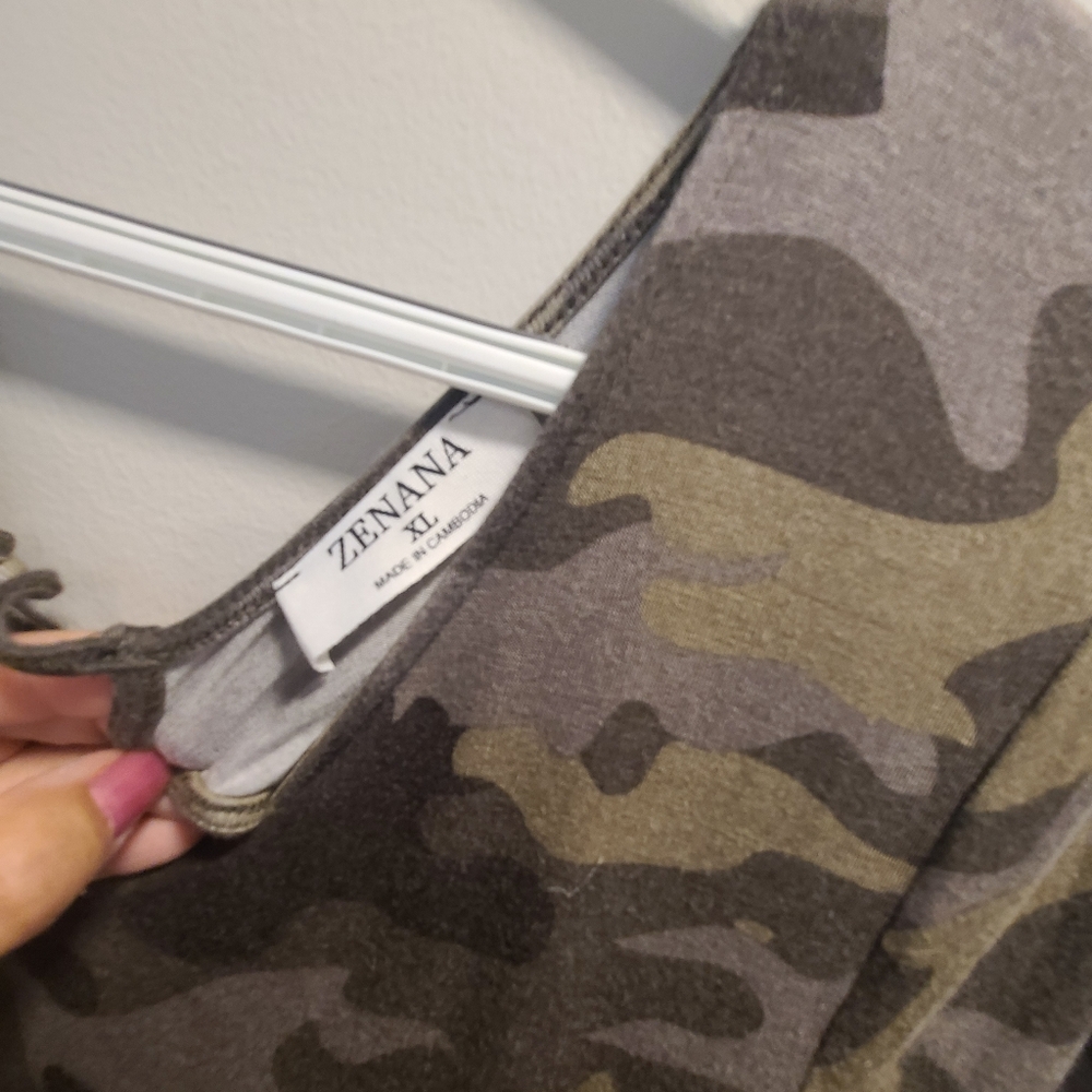 Zenana Camo Jumpsuit XL